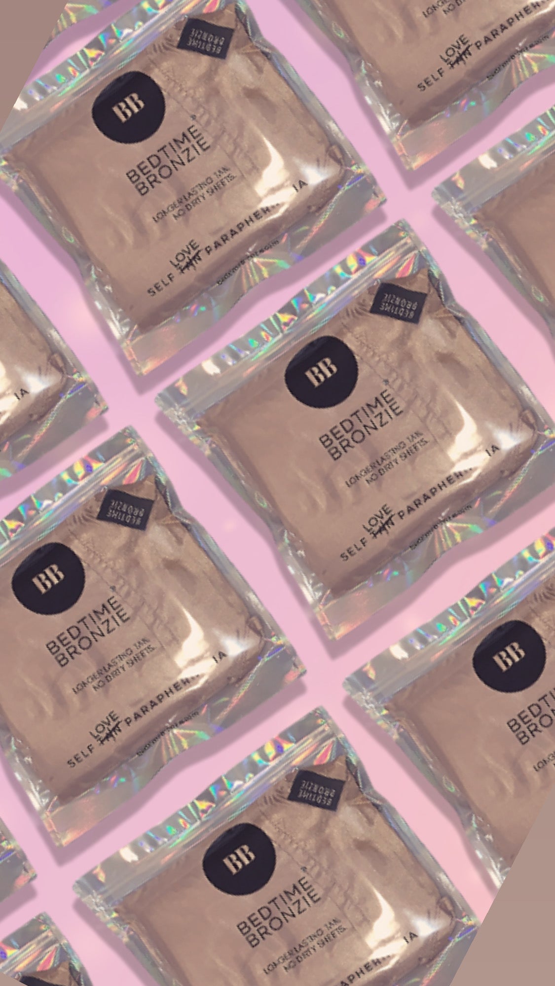 BRONZIE | Self Tan Sheet Protector Vegan Silk Sleeper Wholesale Gold or Pink 2024 (5 Pack with Shipping)